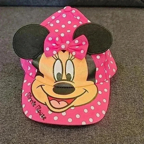 Disney Minnie Mouse Pink Youth Baseball Hat - Picture 6 of 6